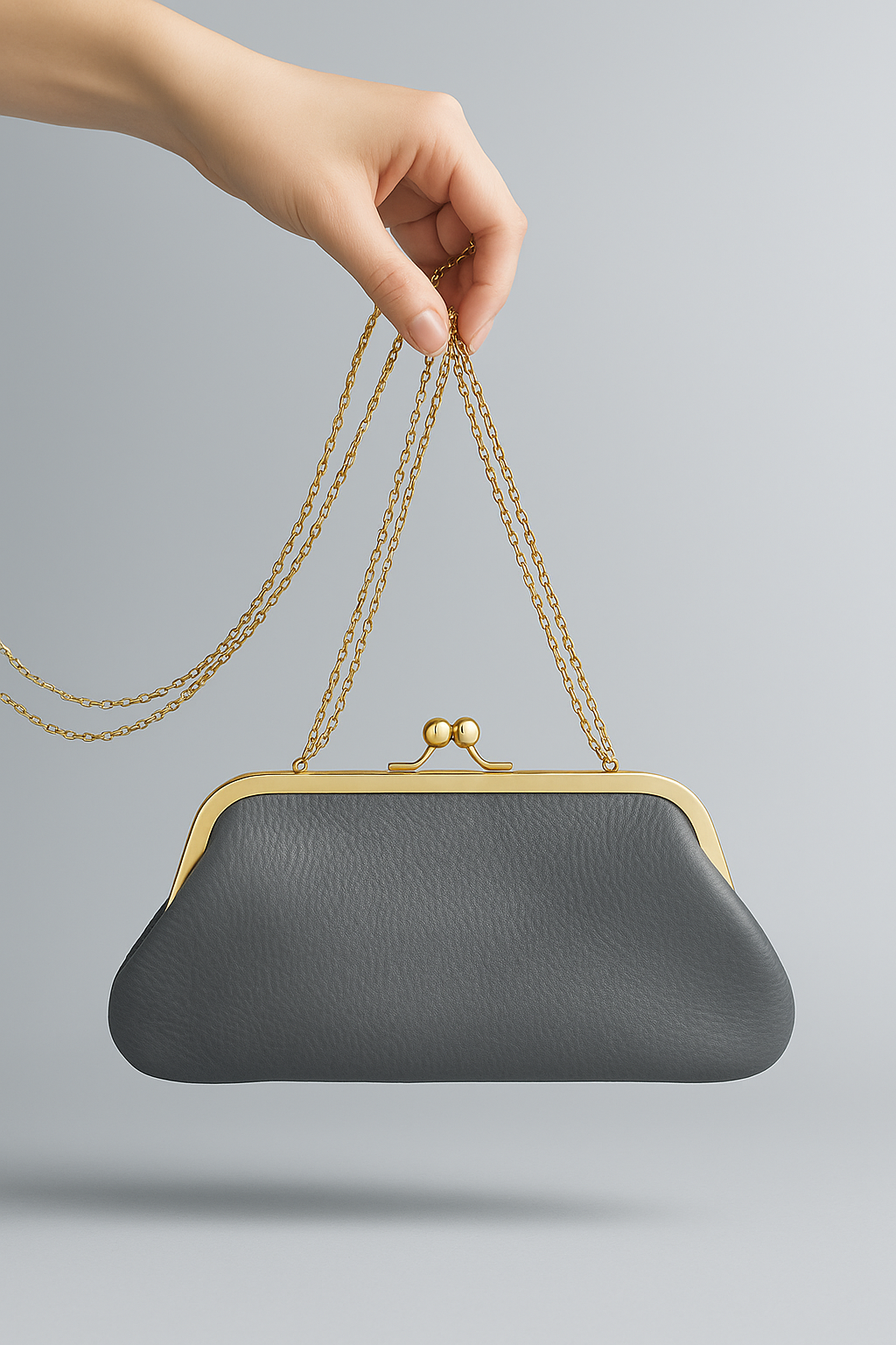 Vintage clutch van leer