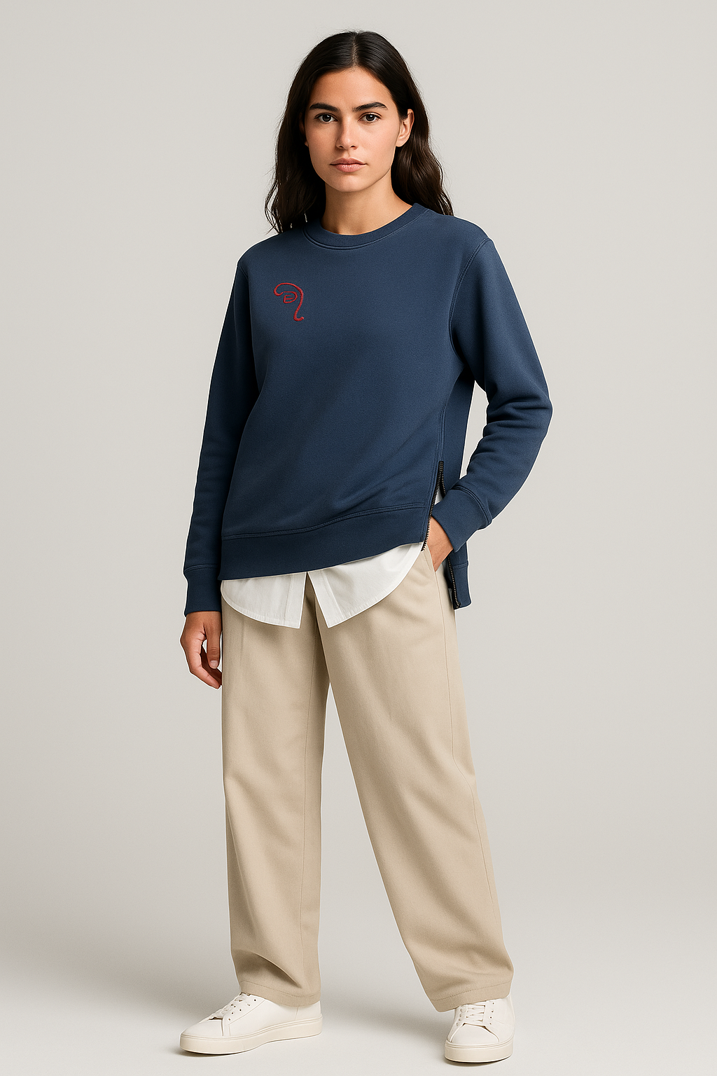 DETAILS UNISEX SWEATER WITH ZIPPERS- 100% Organic Cotton