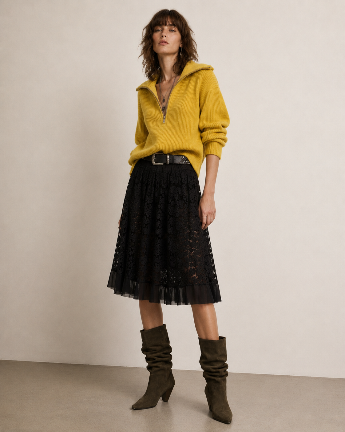 Vintage Kanten Rok