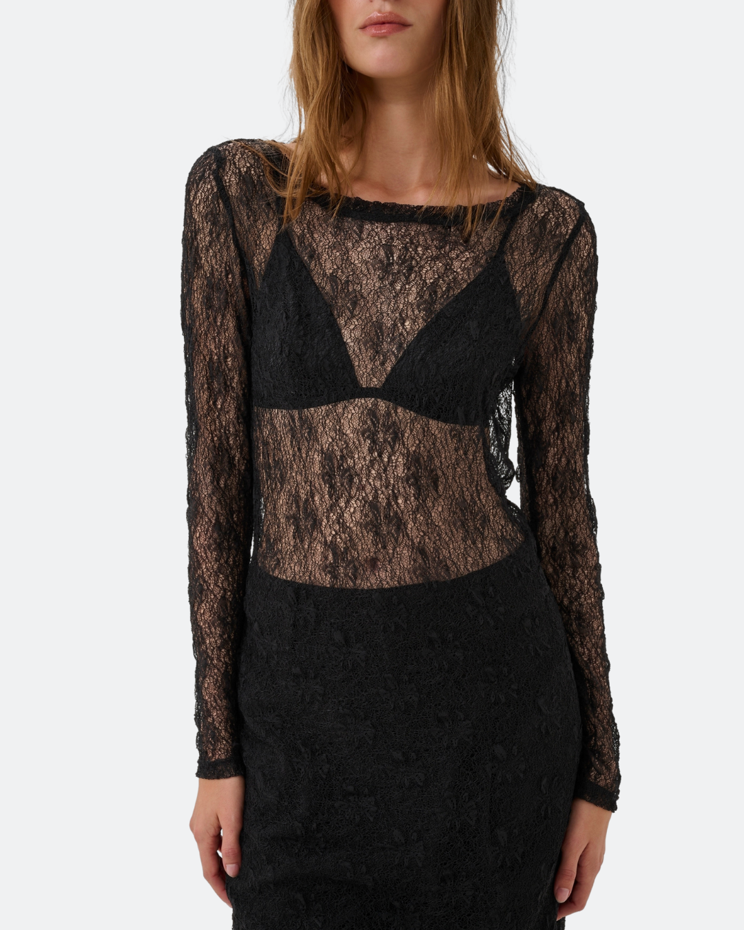 MW Rita Boatneck lace Dress Black by My Essential Wardrobe