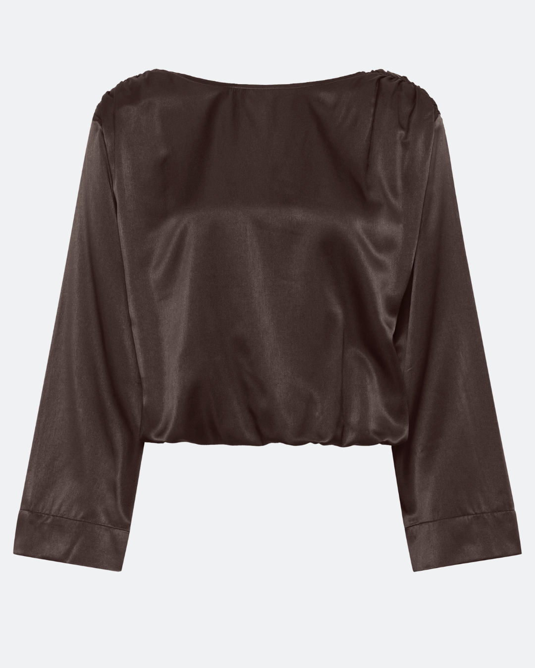 EstelleMW Wrap Blouse -Wikkelblouse dames - Espresso – My Essential Wardrobe