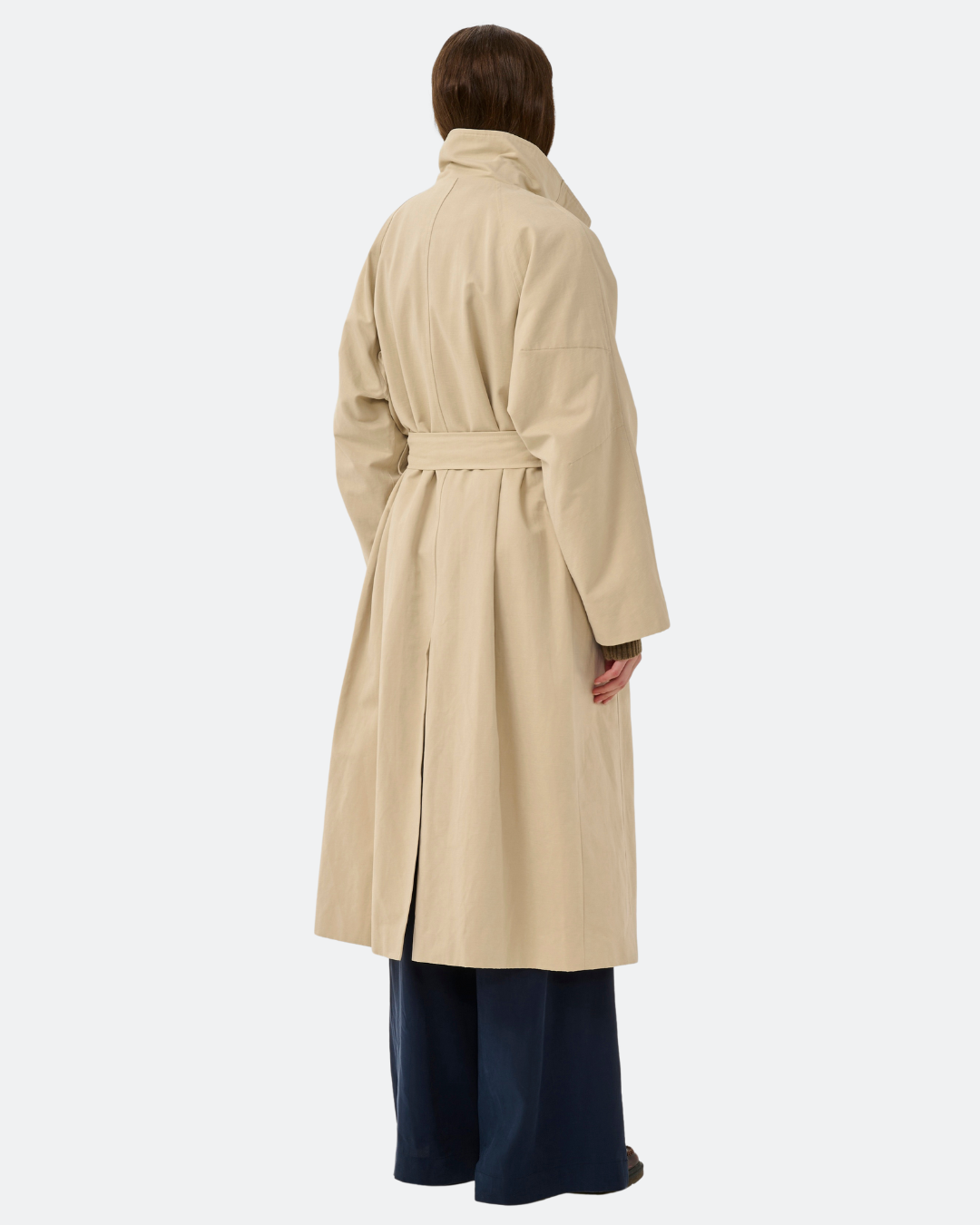 Lyon Long Trenchcoat – Brown Rice