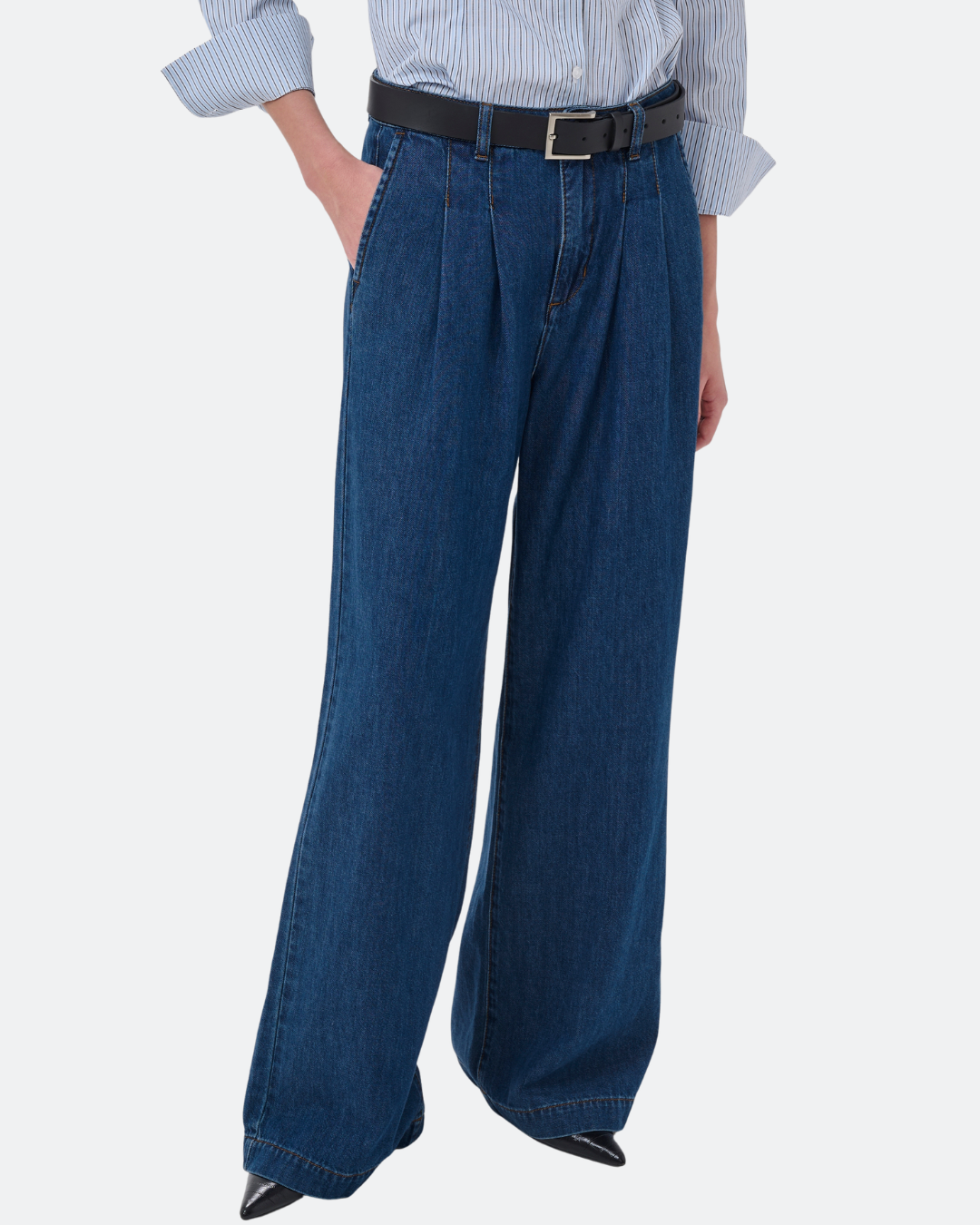 MWZito 171 High Wide Pant - mid blue wash