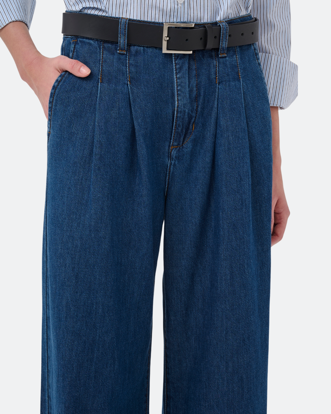 MWZito 171 High Wide Pant - mid blue wash
