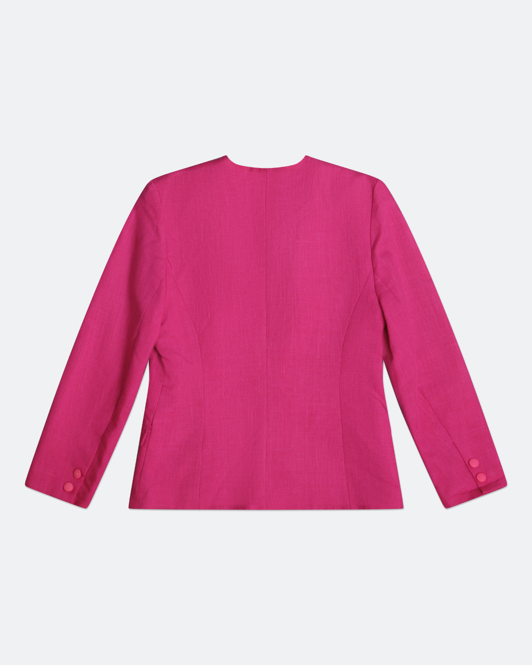 90s Vintage Pink Blazer met Schoudervullingen