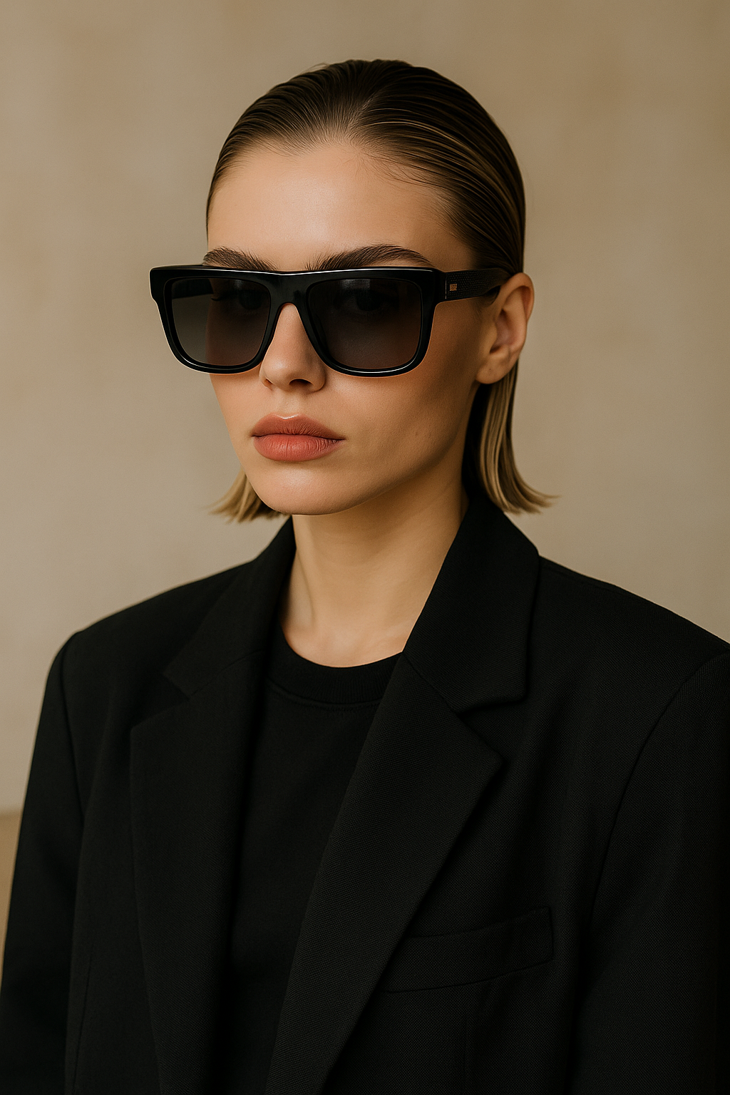 Dior zonnebril in zwart met sportieve afwerking
