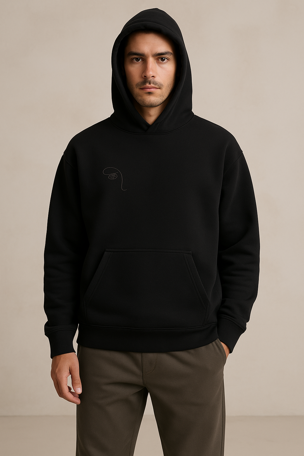Zwarte Details Hoodie – Cloud Series