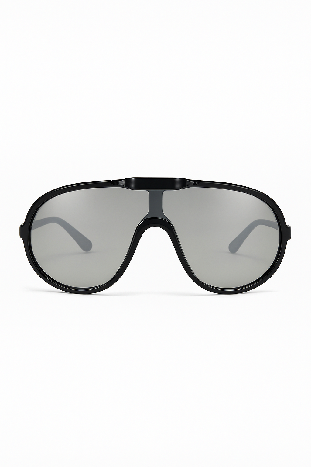 Oversized sportieve zonnebril met spiegelglazen