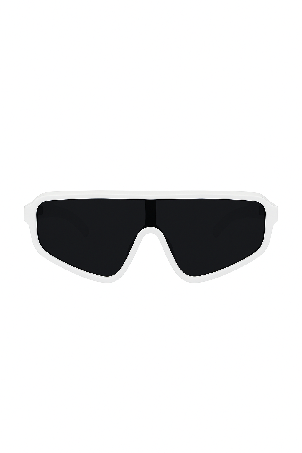 Futuristische zonnebril in wit