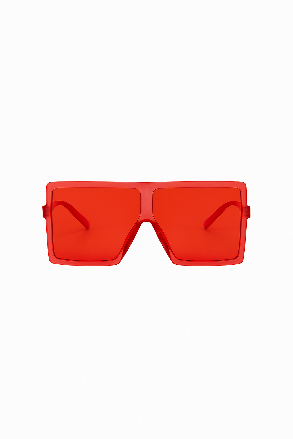 Futuristische zonnebril in rood