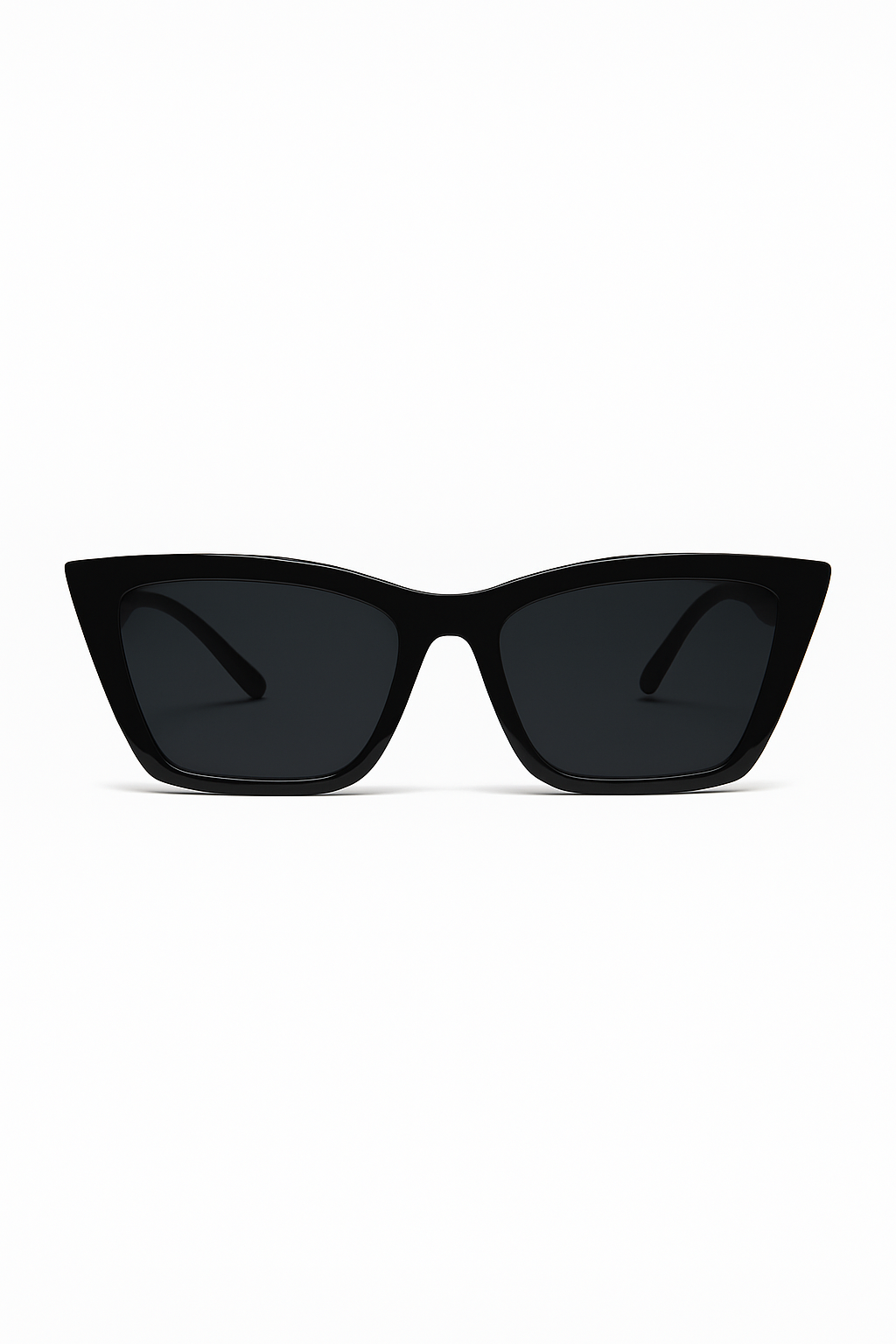 Vierkante Cat eye zonnebril in zwart