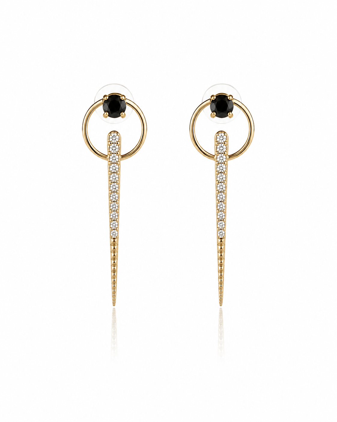 Gold Stud Swarovksi oorbellen