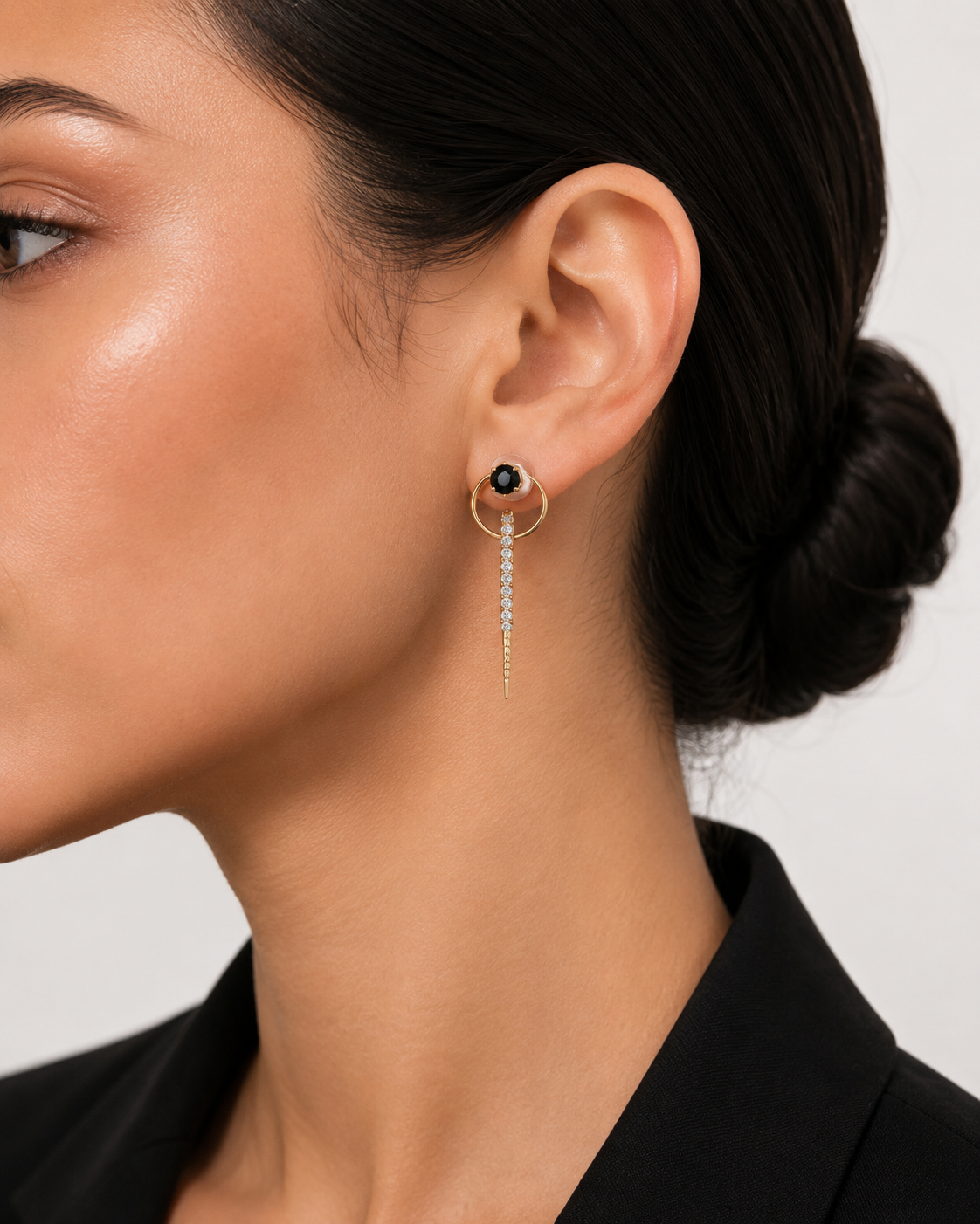 Gold Stud Swarovksi oorbellen