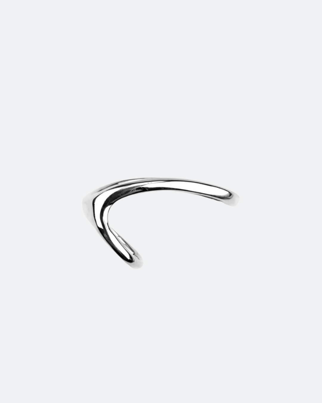 COMET two finger 925 eco sterling silver ring