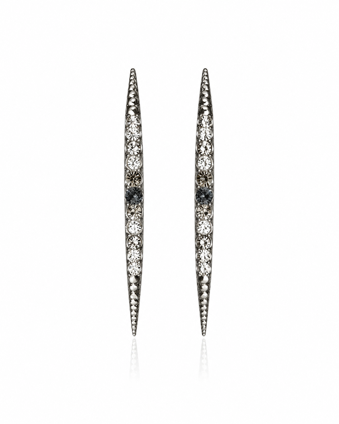 Silver Crystal Stud oorbellen