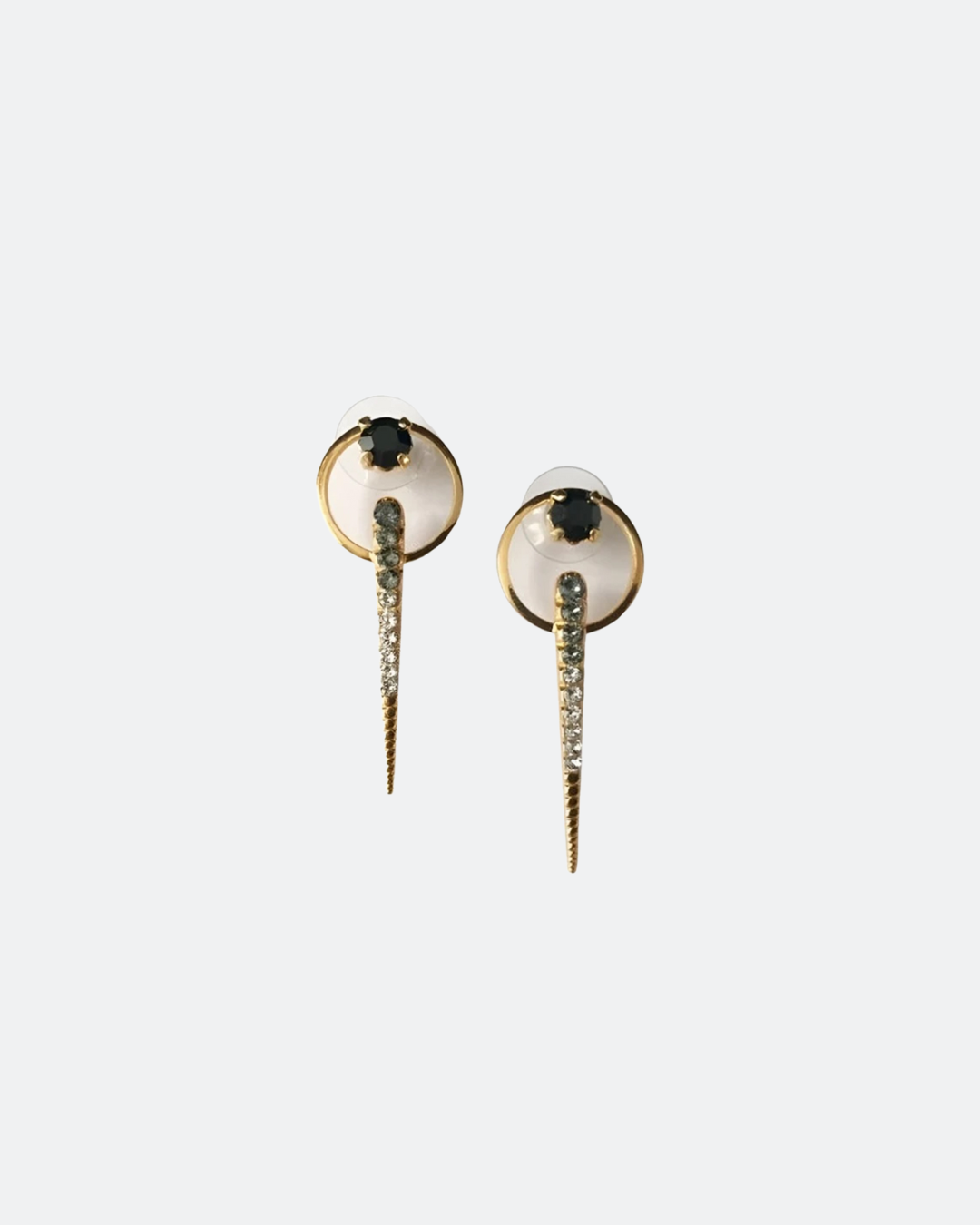 Gold Stud Swarovksi oorbellen