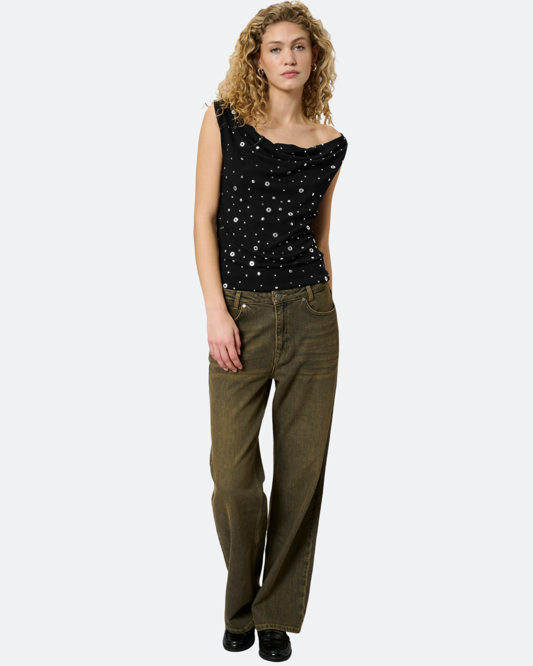 MW Giggo Waterfall Top Black by My Essential Wardrobe