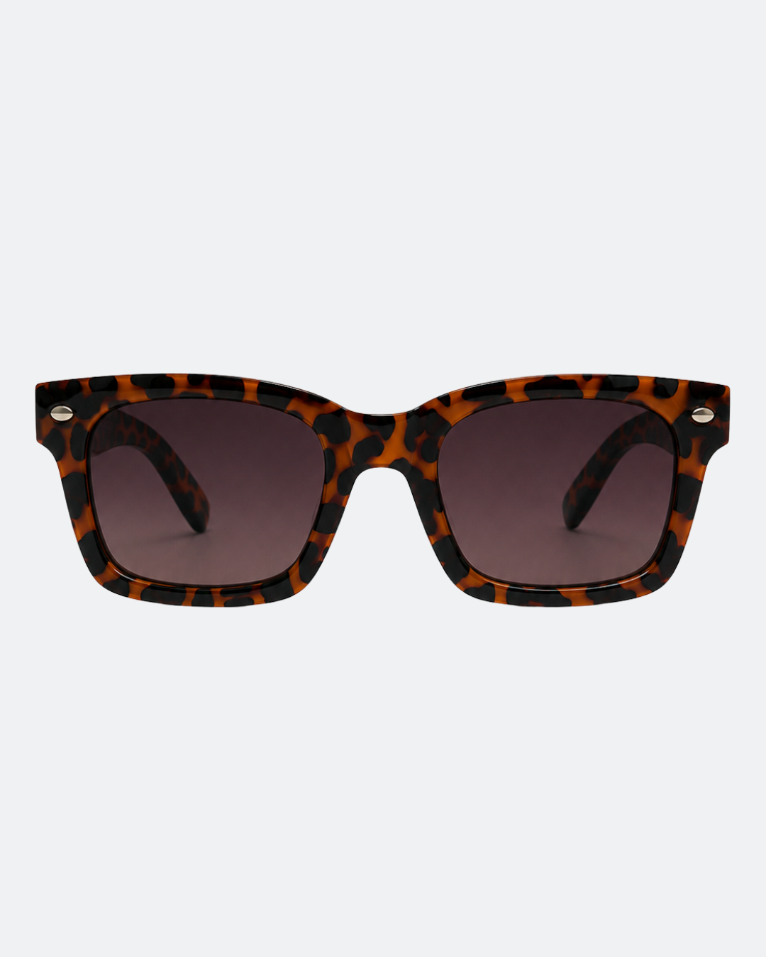 Rechthoekige zonnebril in Tortoise