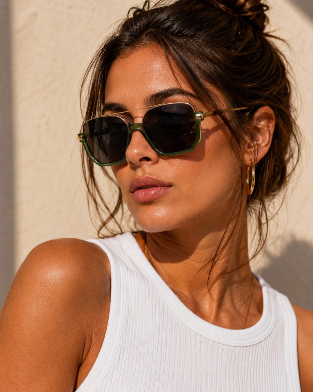 Aviator Zonnebril in Groen