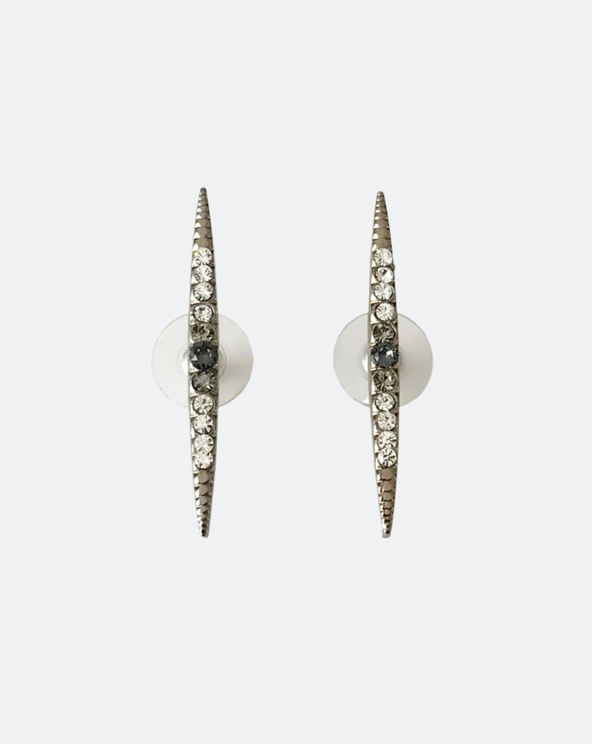 Silver Crystal Stud oorbellen