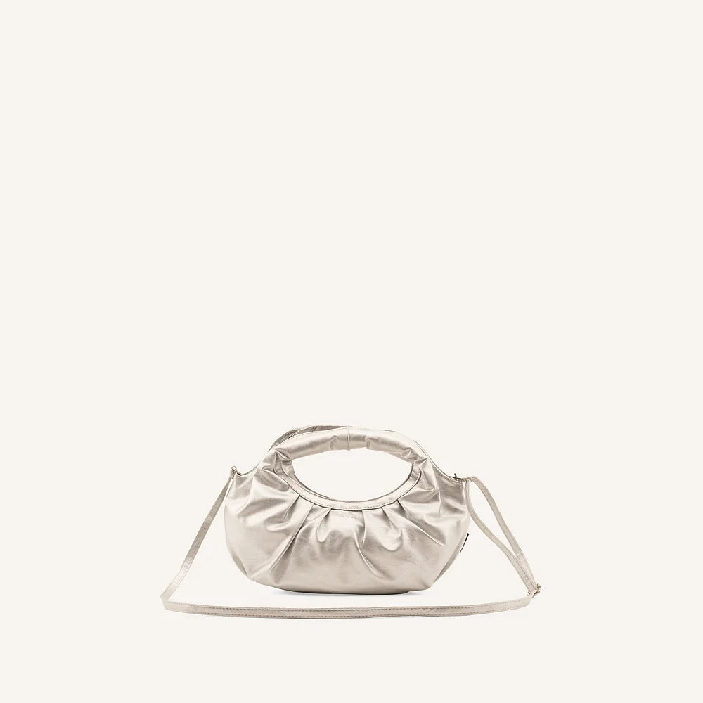 Denis Baguette Bag in Silver en Brown by Tinne + Mia