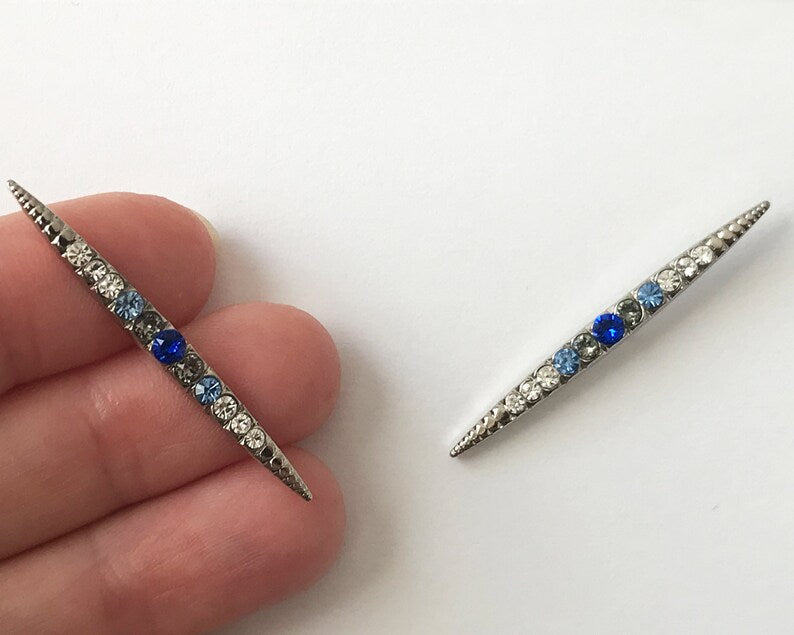 Blue Crystal Stud Oorbellen